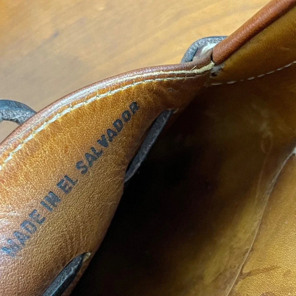 LL Bean Moccasin Slippers Brown Leather Double Sole Slip On Men's Size 10 D
